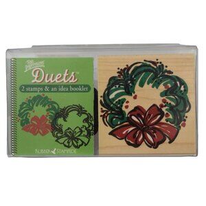 Posh Impressions Christmas Wreath Duets Rubber Stamp Kit Rubber Stampede Z958